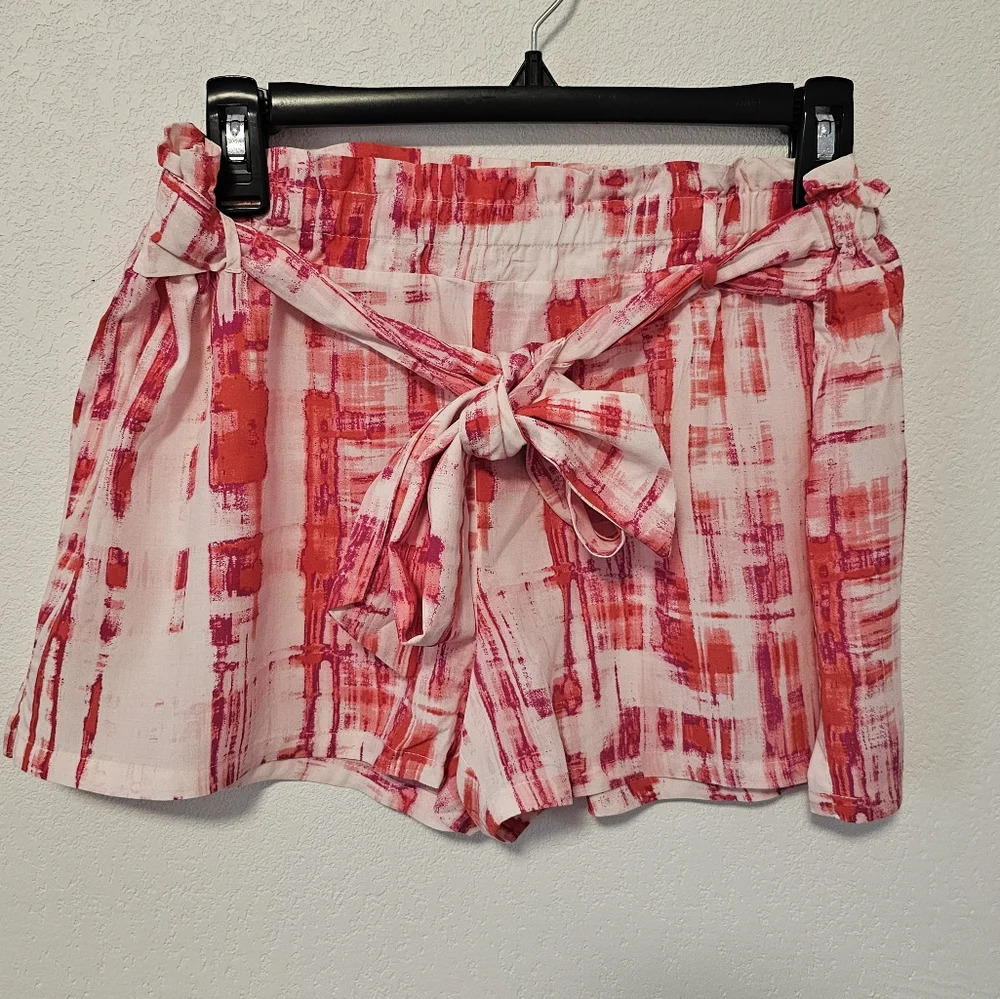 Josie by Natori Pink, White, Red Swimg Sleep Shorts Women's Size Medium NWOT - Picture 8 of 8